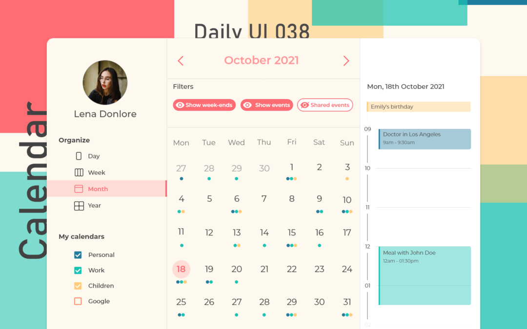 Calendrier – Daily UI 038